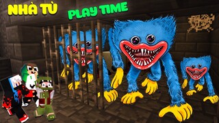 NOOB TEAM THOÁT KHỎI NHÀ TÙ BÚP BÊ HUGGY WUGGY TRÊN ĐẢO HOANG ** POPPY PLAY TIME TRONG MINECRAFT
