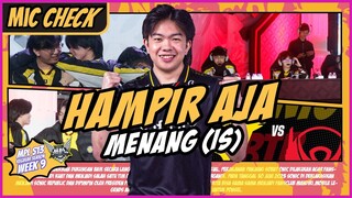 HAMPIR AJA MENANG(IS) - MIC CHECK ONIC VS BTR MPL-ID SEASON 13 WEEK 9