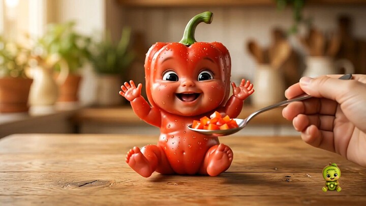 The Cutest Al Fruit Babies Ever | Oddly Satisfying Eating Animation
