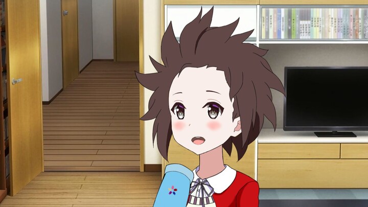 Kato Megumi is just blowing her hair!!!