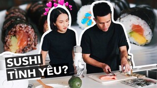 Cách làm sushi tình yêu bơ cá hồi hâm nóng tình cảm