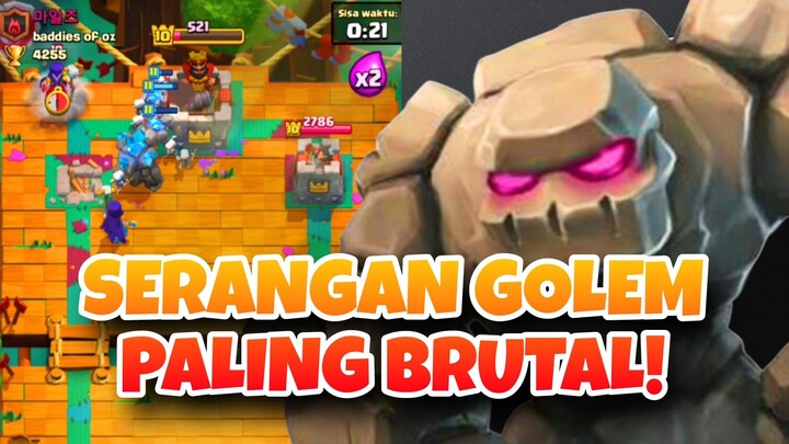 SUMMON GOLEM AUTO HANCURKAN TOWER! - Clash Royale