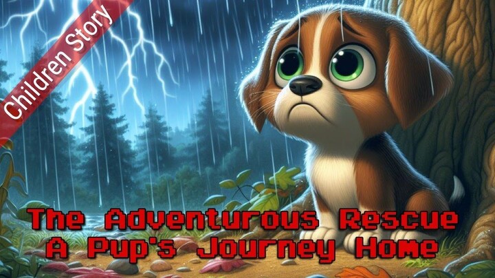 The Adventurous Rescue: A Pup's Journey Home - Children Story