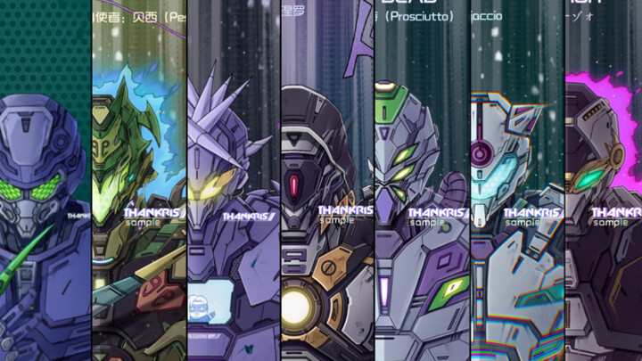 JOJO series of stand-in mechas, the third phase of the assassination team and 12 other stand-ins