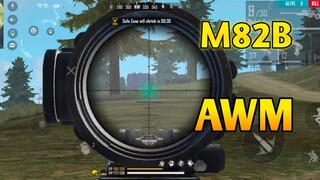 M82B + AWM.😍😍 Free fire💞💞 funny clip #shorts
