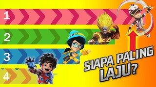 Fastest Boboiboy Galaxy Characters! (Supra, Retak'ka, Solar, Mechamato & More)