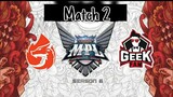 Aura Fire vs Geek Fam GAME 2 MPL ID S6 Week 4 Day 1.