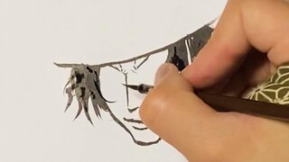 祖传水墨画《火拳艾斯》请网友鉴定！