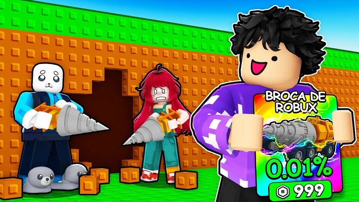 Eu fingi ser NOOB e então usei a BROCA DE ROBUX no Roblox!