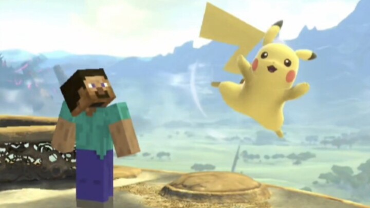 Episode paling lucu｜Steve vs. Pikachu [Super Smash Bros.]