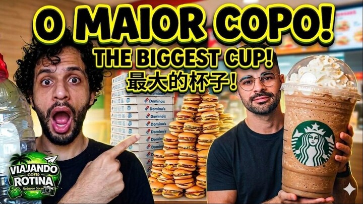 我亲眼见到了世界上最大的星巴克咖啡杯！（他们差点没收下）