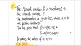 prob stat OCR #8 The Normal variable X is transformed to the Normal variable Y. ...