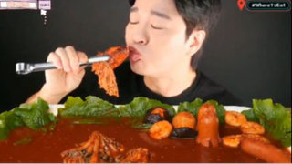 Hải sản cay phần 1 #mukbang