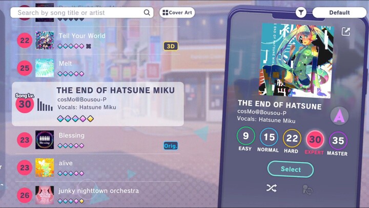 THE END OF HATSUNE MIKU (expert level 30) FULL COMBO!