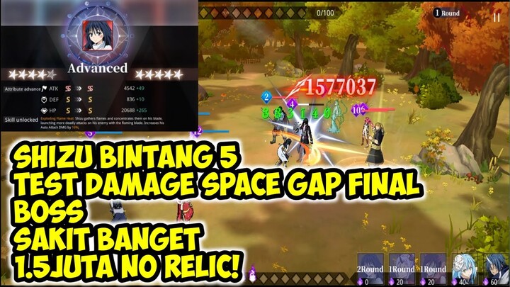 shizu bintang 5 tes damage space gap final boss tensura king of monsters