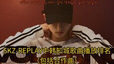 SKZ-REPLAY中韩知城歌曲播放排名,一共十五首,三首千万播放,两首单人曲,一首合作曲,最高播放即将突破一千四百万,期待一月后的下期视频能突破