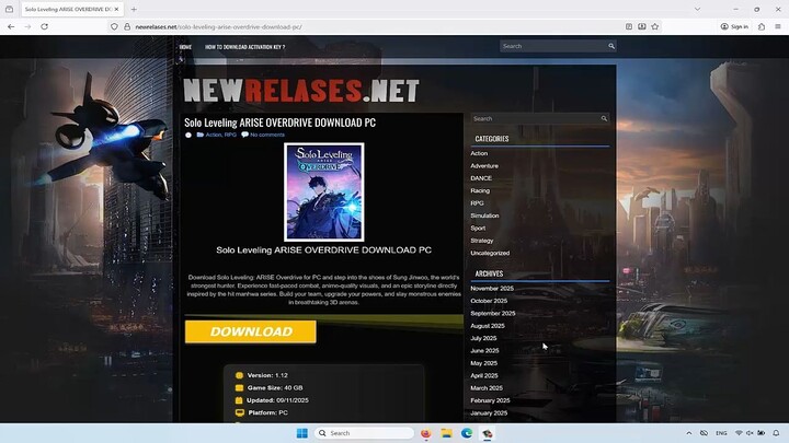 Solo Leveling ARISE OVERDRIVE DOWNLOAD FULL PC GAME
