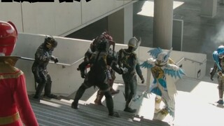 Perkelahian besar terjadi antara Kamen Rider dan Super Sentai, dan dua raja utang Toei berhadapan un