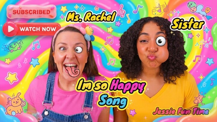 im so happy ms. Rachel funny effecfs. fun time for kids😍🤩🌈😆