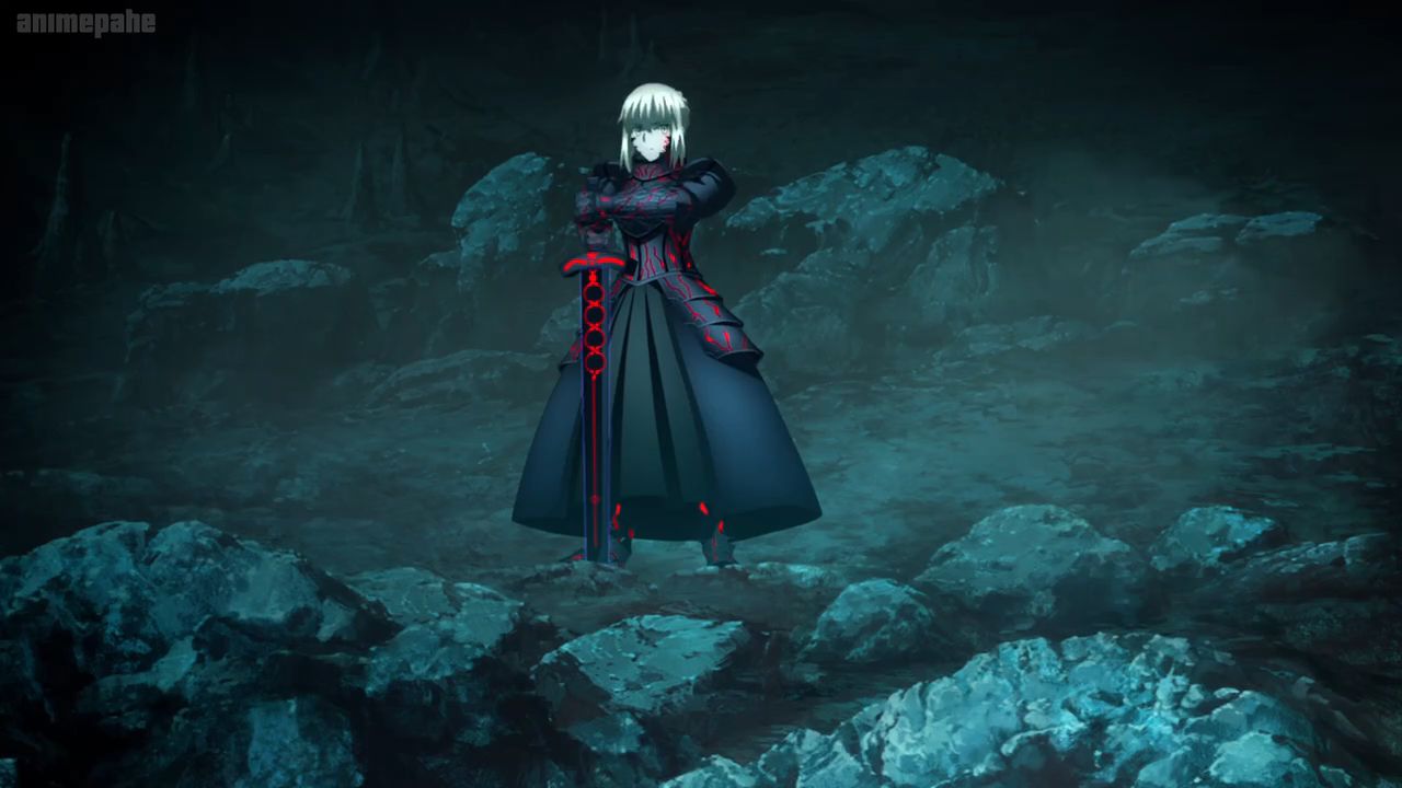 Fate/Stay Night Heaven's Feel III Saber Alter vs Rider Full Fight. ( 60fps  ) - BiliBili