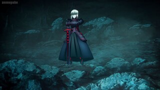 Emiya Shirou and Rider vs Alter Saber