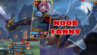 MLBB FANNY | NOOB JUN BANG BANG | MANIAC BUILD?????