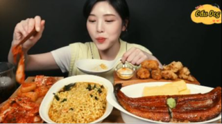 Cơm phủ cá chình, mì cà ri, hào chiên phần 2 #mukbang