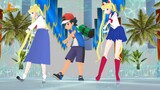 Ost Hachi Anak Malang - Cover Dance Satoshi dan Sailor moon MMD