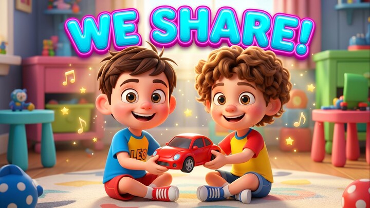 Sharing Song for Kids 🤝 Sharing is Caring Habit | Nursery Rhymes