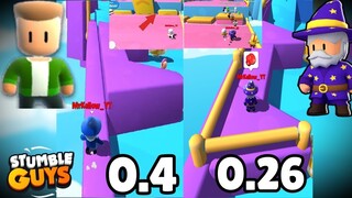 Comparison Version 0.4 vs Version 0.26 in Stumble Guys