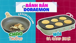 Làm Bánh Rán Doraemon Bằng Chảo Thường Và Nồi Lẩu Nướng Bear | #Shorts