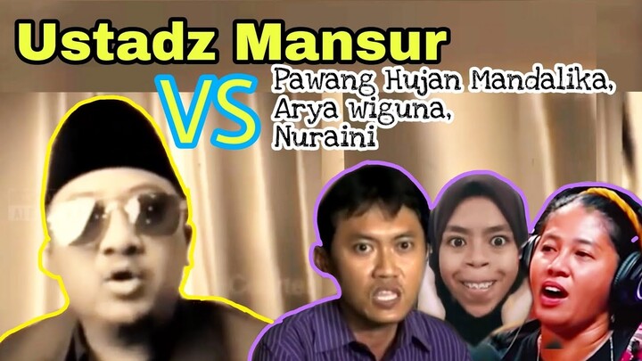 Debat Sengit Ustadz Mansur VS Pawang Hujan, Nuraini, dan Arya Wiguna #parodi