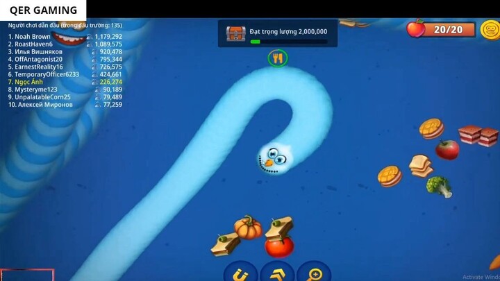 WORMS ZONE.IO Rắn Săn Mồi #282 - Trò chơi con rắn, Game rắn _ Vùng Giun Đất.io -