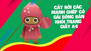 Trọng Nguyên | Cắt rời các mảnh ghép cô gái bóng bàn khỏi trang giấy a4