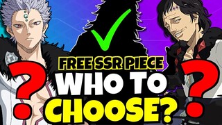 FREE SSR PIECE! --- BUT WHO TO PICK??? [Black Clover Mobile]