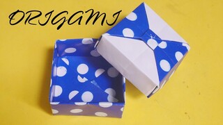 Cách làm hộp quà bằng giấy cực dễ - Cách Gấp Hộp Quà đơn giản Gấp giấy Origami -hộp bằng giấy a4