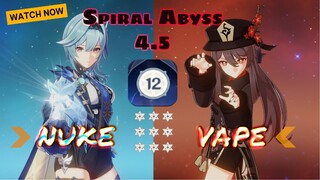 ABYSS 4.5  EULA & HUTAO | NUKE & VAPE TEAM | GENSHIN IMPACT