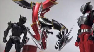 Kamen Rider Ryuki VS Ryuga-Naga Merah VS Naga Hitam [Animasi Stop Motion]