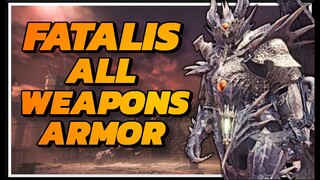 ALL FATALIS WEAPONS AND ARMOR SET | MONSTER HUNTER WORLD - ICEBORNE - FATALIS SET BONUS REVEALED!