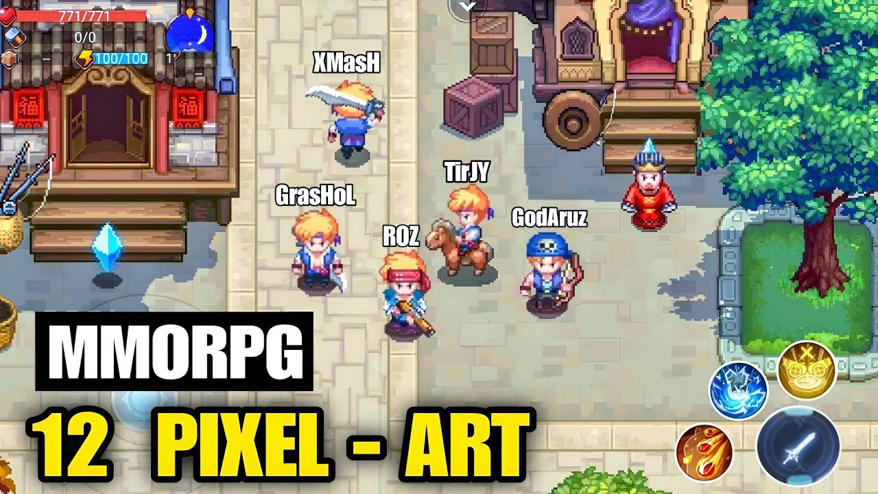 Pixil Online is a free-to-play pixel graphics open world MMORPG for Android  devices