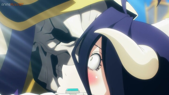 Ainz le da un beso a Albedo - Overlord temporada 4