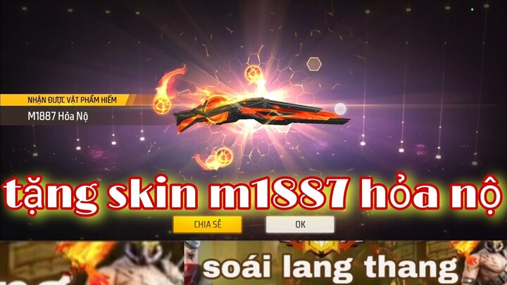 Free Fire| Tặng Skin Súng M1887 Hỏa Nộ Review Vòng Quay Hỏa Nộ