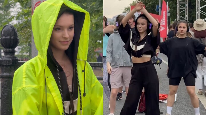 【تدريب غامر 25】 شيرباكوفا (تشيانجين) باليه في الهواء الطلق تحت المطر الترجمة الصينية 25.06.08