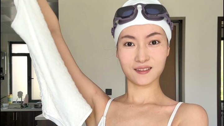 A swimming beginner bought 5 swimsuits.