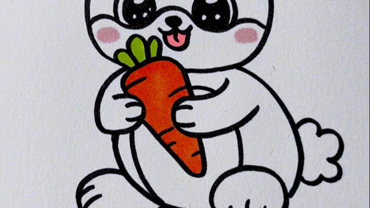 กระต่ายน้อยสุดน่ารัก วาดง่ายๆ ลองทำตามกันดูเลย! #วาดภาพเด็ก #ภาพลายเส้นง่าย #สอนวาด