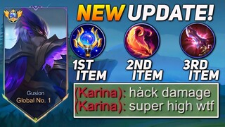 NEW UPDATE GUSION NEW BUILD ARRANGEMENT!! ( Gusion is Back to Meta?!!😱 )