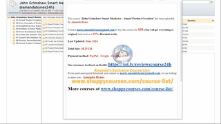 [Course24h.com] John Grimshaw Smart Marketer – Smart Product Creation