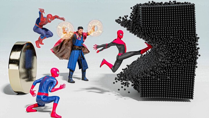 [Hoạt hình tự chế] Ba Người Nhện và Doctor Strange chiến đấu chống lại nam châm độc ác