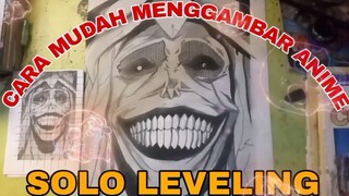 cara mudah menggambar anime SOLO LEVELING