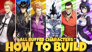 ALL BUFFED CHARACTERS HOW TO BUILD THEM ALL (BEST SETS) - Solo Leveling Arise